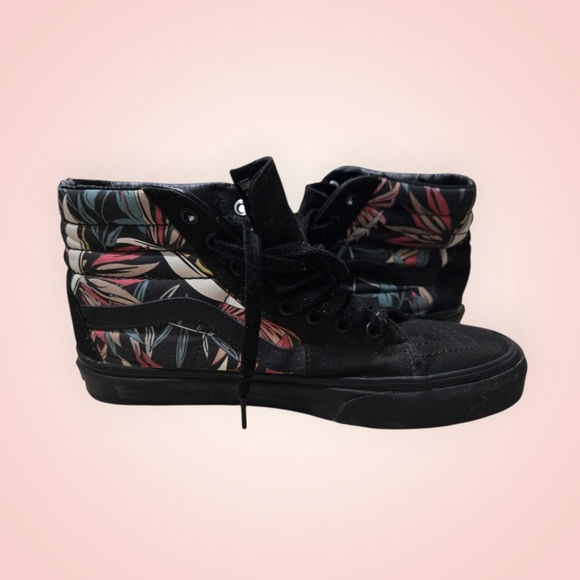 VANS Floral Black High-Top Sneakers - Picture 11 of 16